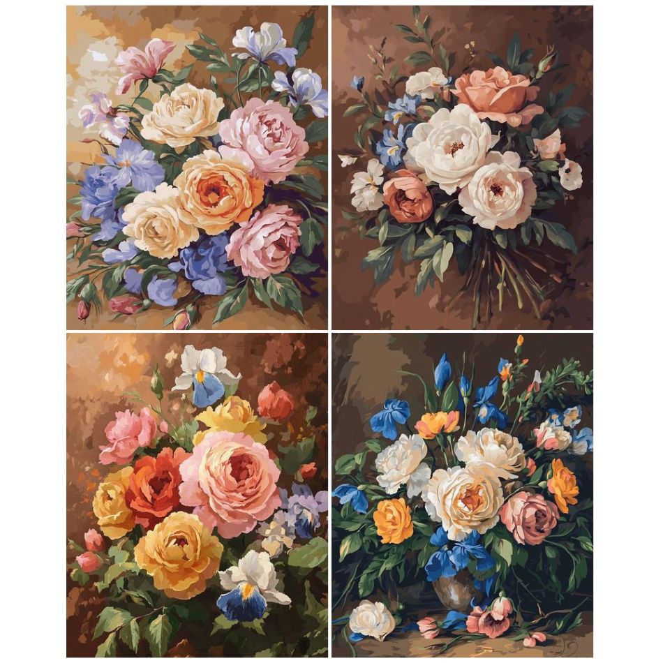 Art Craft Decoration Ideas - CHENISTORY Flower 5d Diamond Painting Kits