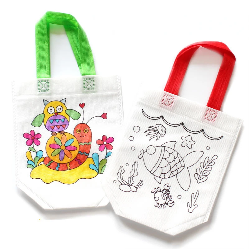Art Craft Zebra - 24pcs Cute Cartoon Coloring Bags Reusable