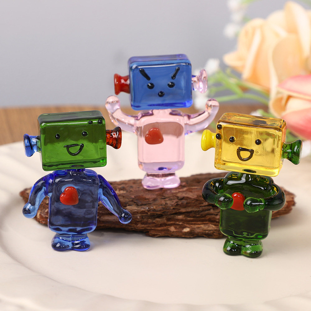 Art Craft Robot - Glass Handmade Unique Robot Figurines Crystal