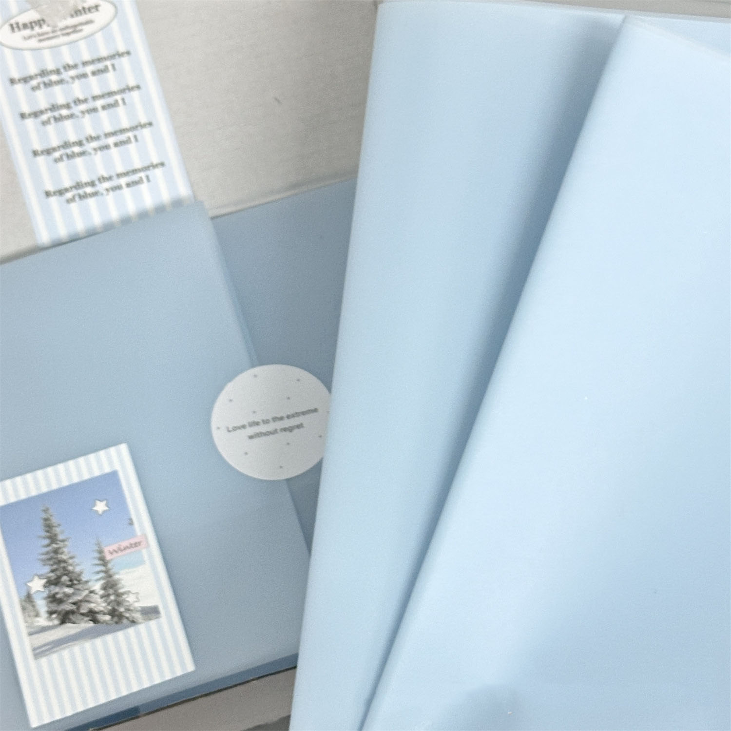 Art Craft New Year - 5 Sheets/Pack White Blue Green Tissue