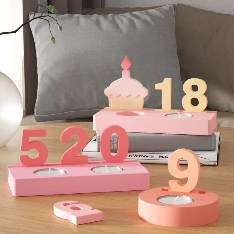Art Craft Resin - 2pc Birthday Cake Silicones Molds Sqaure