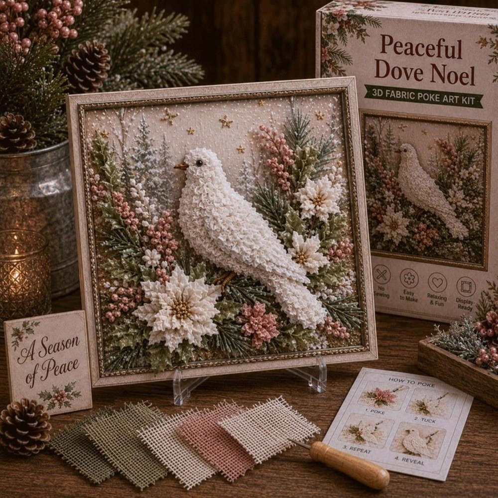 Art And Craft For Xmas - No Sewing Christmas Poke Art Easy