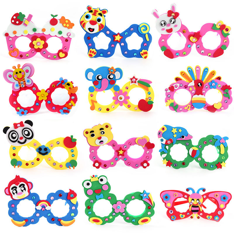 Art Craft Glasses Frames - Kids DIY EVA Diamond Glasses Frame