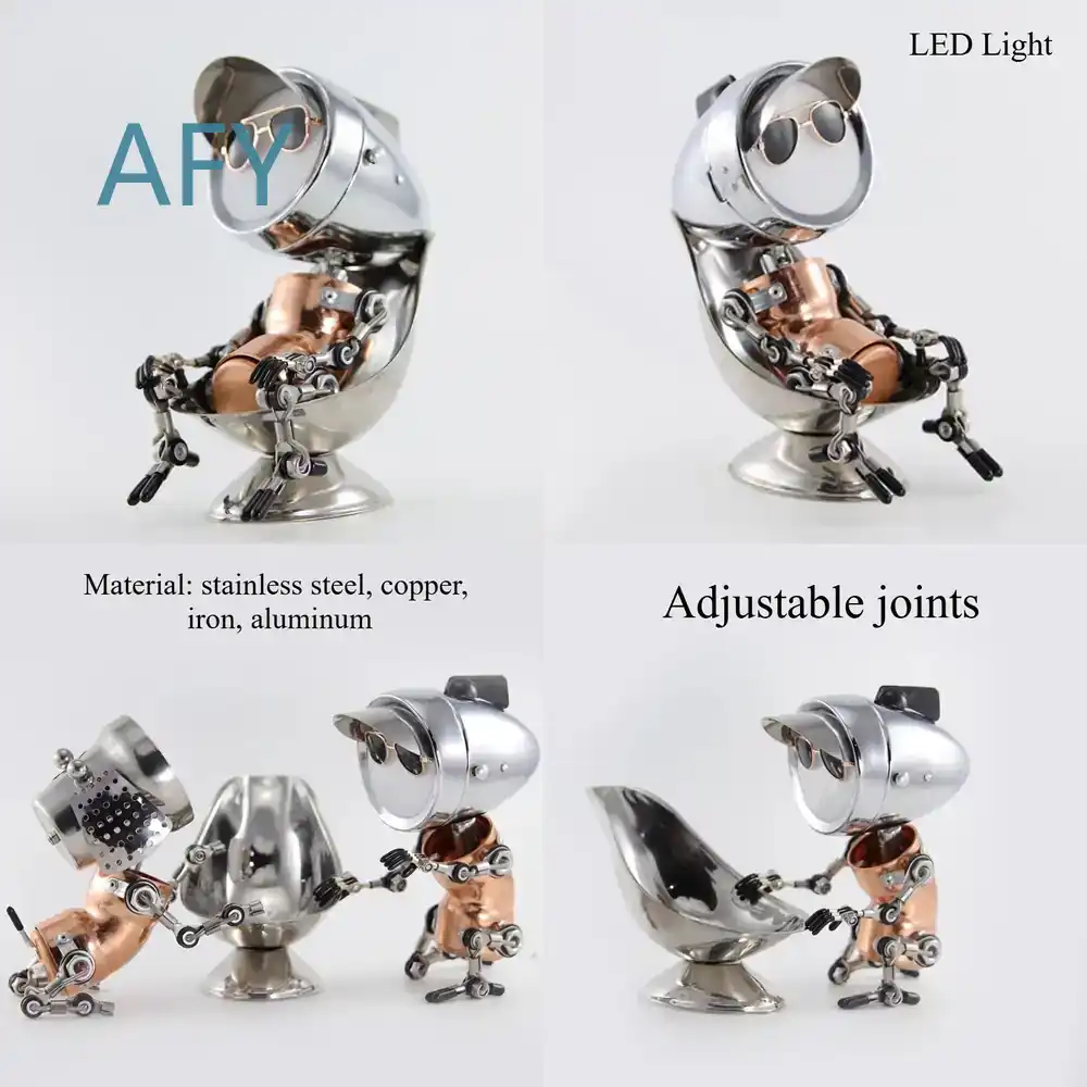 Art Craft Robot - Metal Punk Robot Atmosphere Lamp for