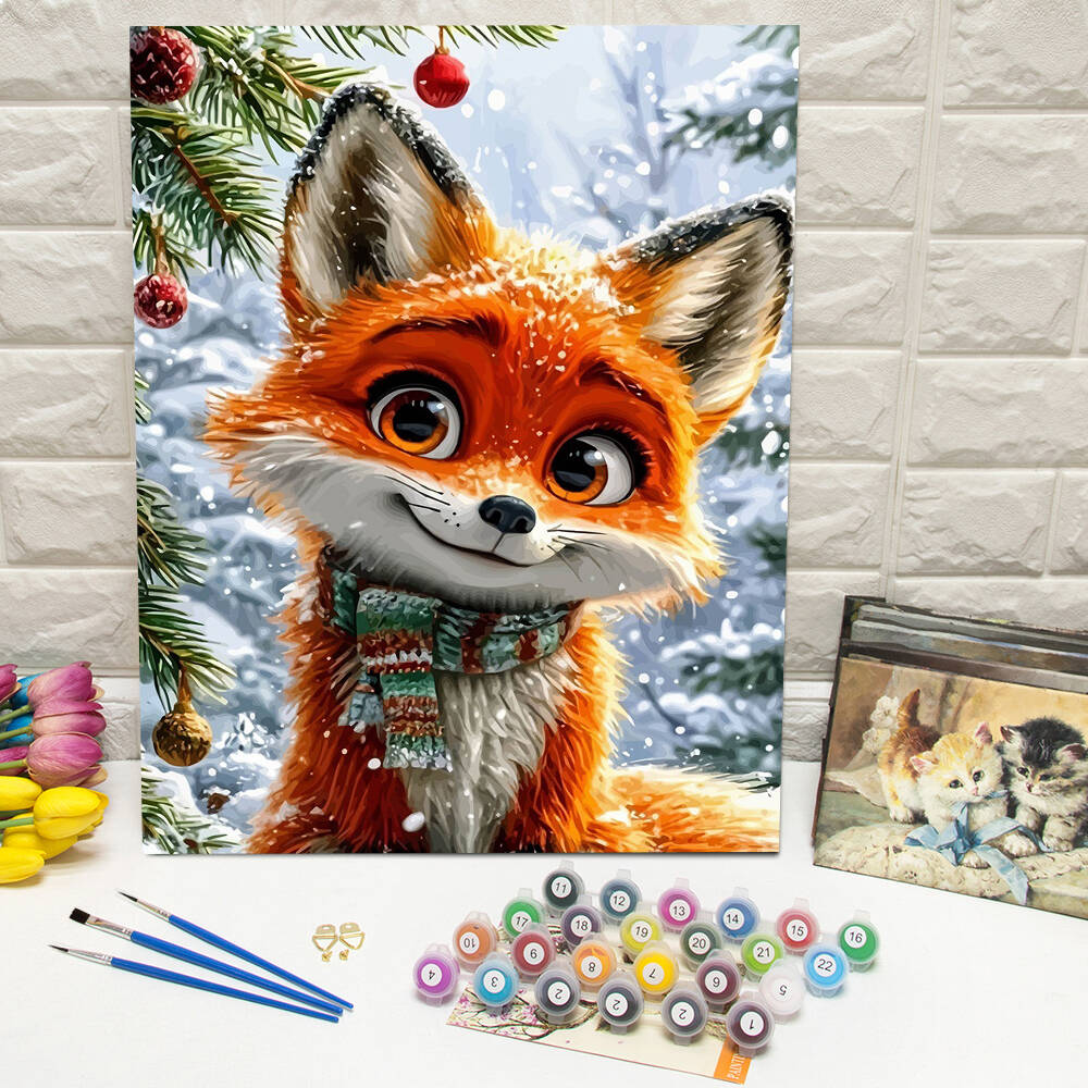 Art Craft Winter - Huacan DIY Digital Oil Painting Fox