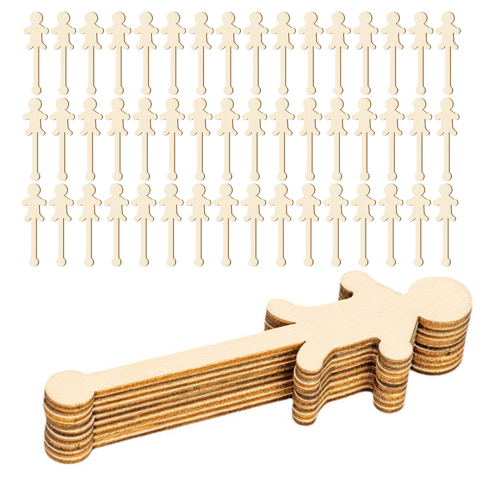 Art Craft Ice Cream - 100Pcs People Ice Cream Sticks Wood