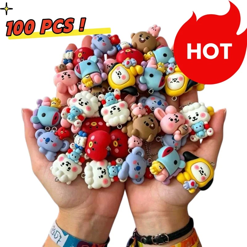Art Craft Resin - 7pcs BT21 Resin Cartoon Charm DIY