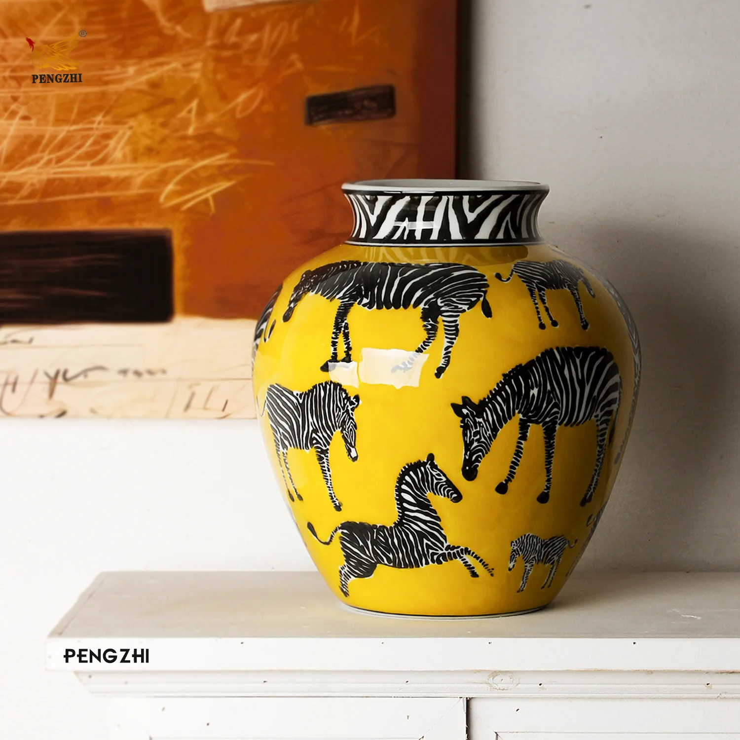 Art Craft Zebra - Creative Ceramic Vase Zebra Pattern Vintage