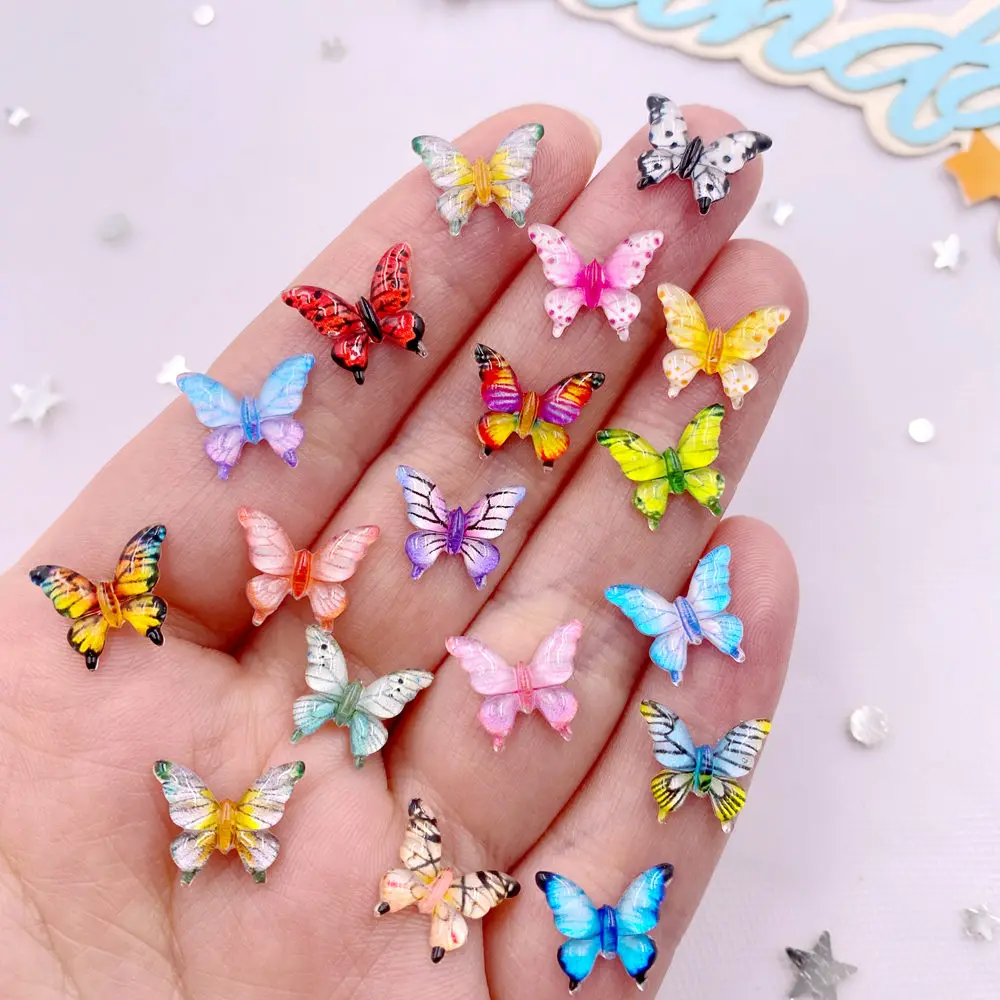 Art Craft New Year - 50PCS 10mm Mixed Resin Colorful Mini