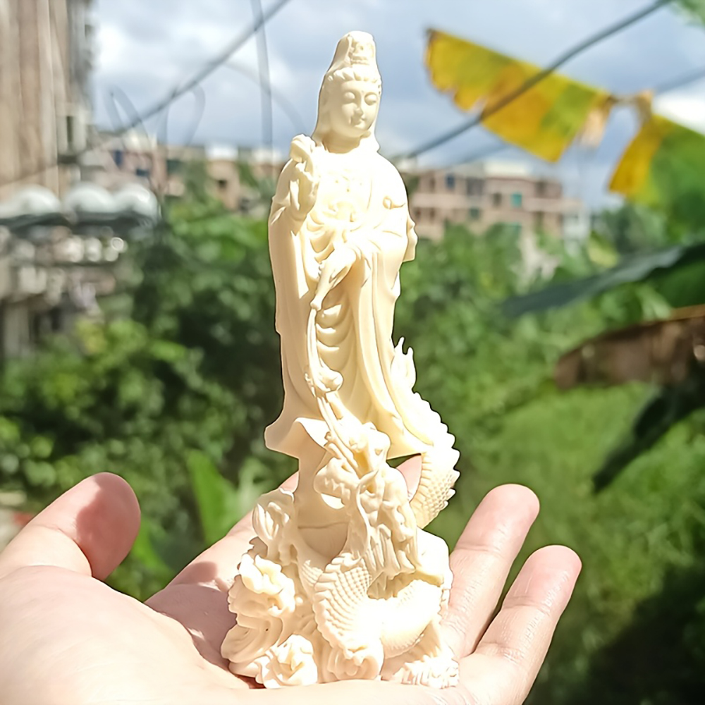Art Craft New Year - Resin Guanyin Buddha Statue Christmas New