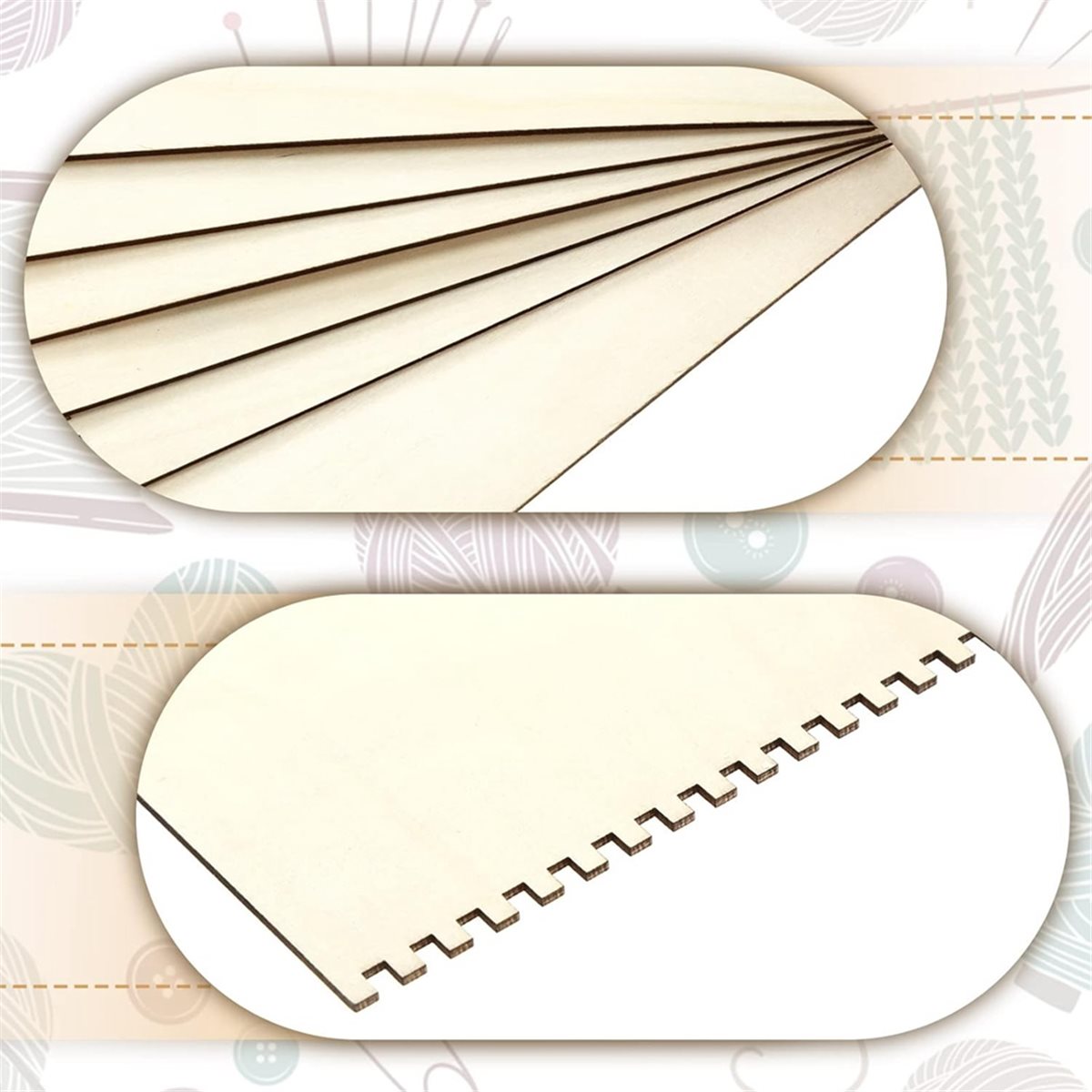 18 Pcs Beginners Wooden Notche - Art Craft For Kids ulasan dan harga