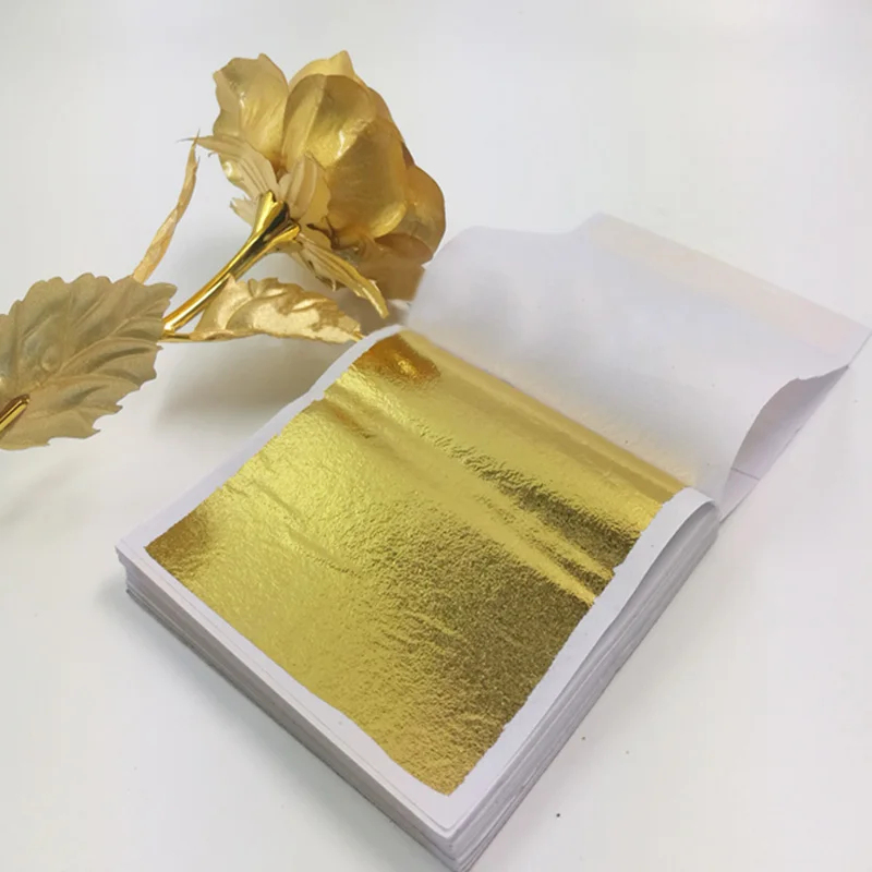 100Pcs Imitation Gold Sliver C - Art Craft Leaves ulasan dan harga
