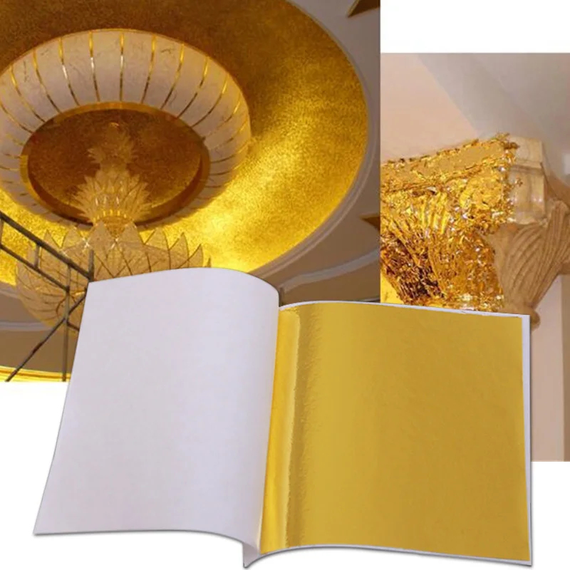 100Pcs Imitation Gold Sliver C - Art Craft Leaves ulasan dan harga