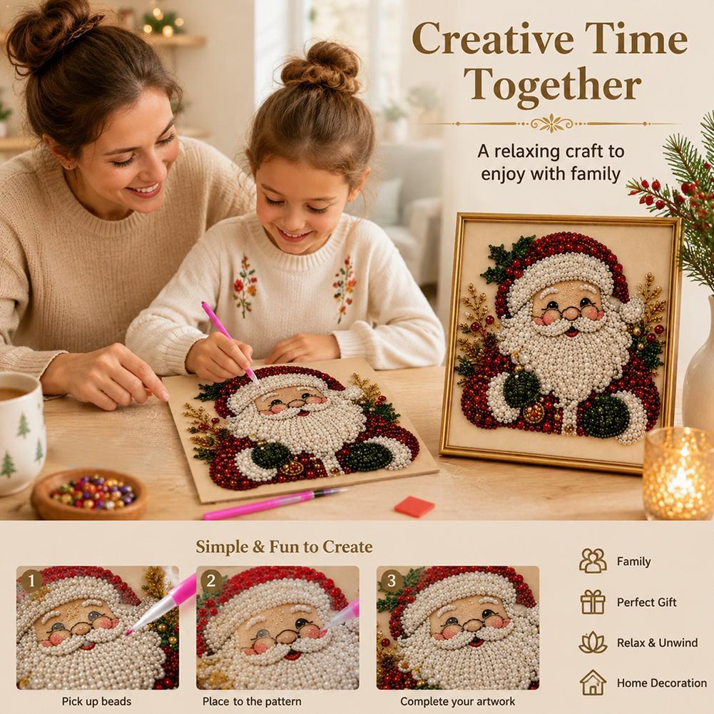 Christmas Santa Claus Pearl Ar - Art Craft For Kids ulasan dan harga