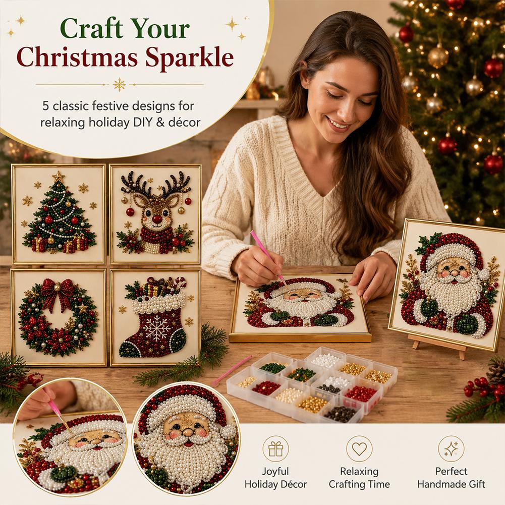 Christmas Santa Claus Pearl Ar - Art Craft For Kids ulasan dan harga