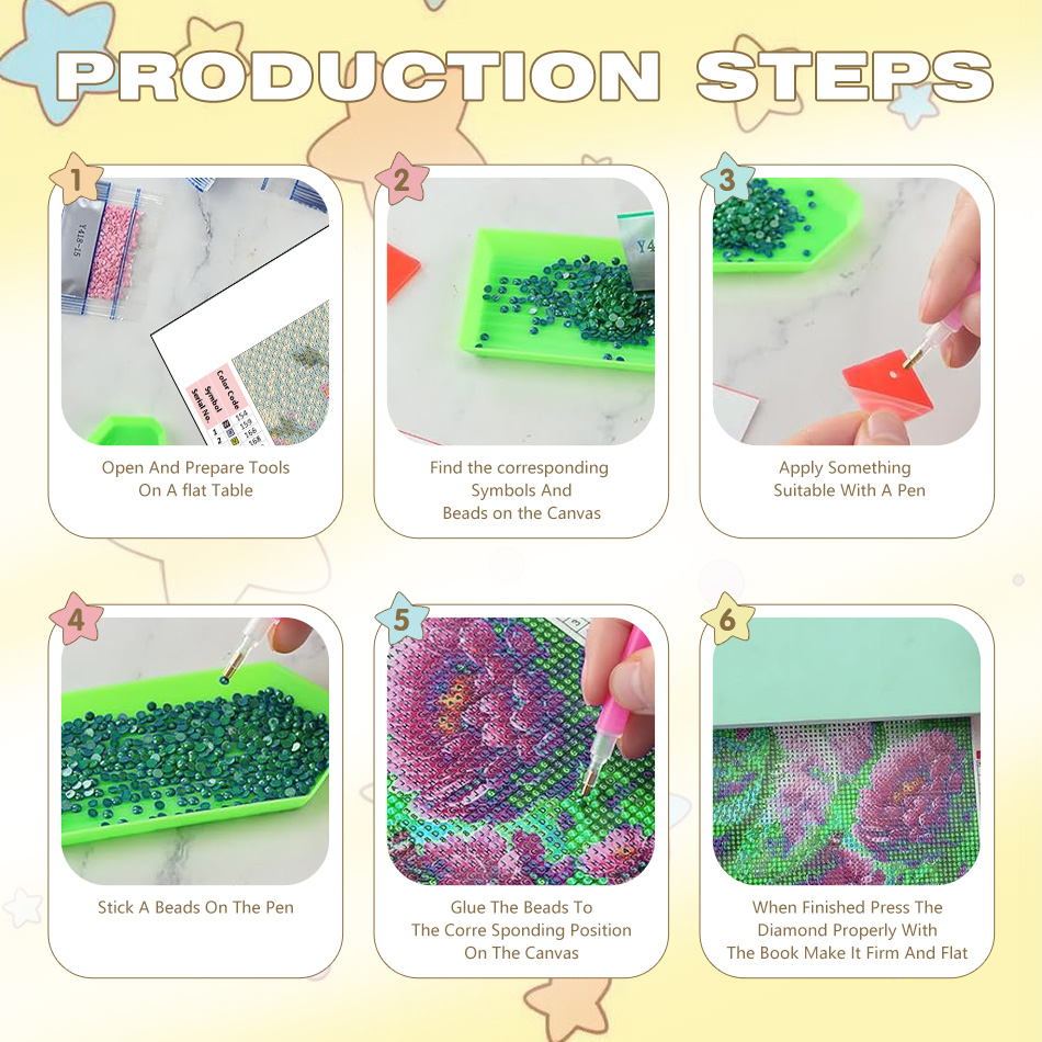 CHENISTORY Flower 5d Diamond P - Art Craft Decoration Ideas ulasan dan harga