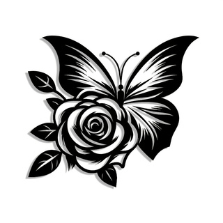 1 Iron Butterfly Rose Metal Wa - Art Craft Logo Design ulasan dan harga