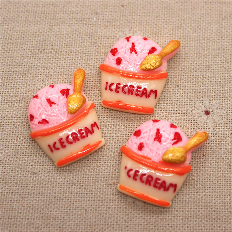 10pcs Mix Colors Kawaii Resin  - Art Craft Ice Cream ulasan dan harga