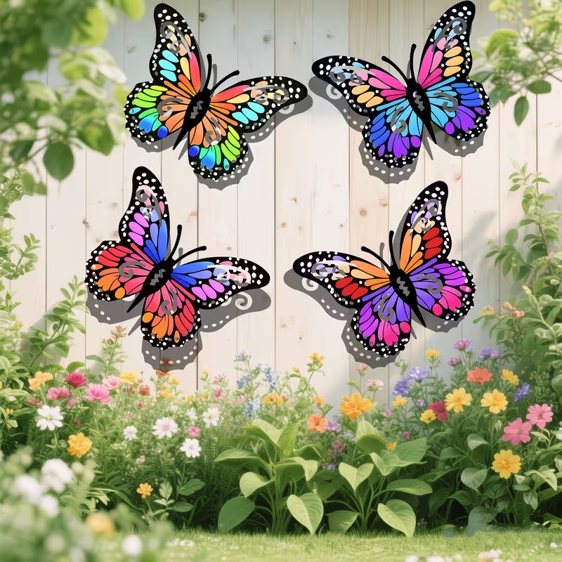 4pcs Colorful metal butterfly  - Art Craft Butterfly ulasan dan harga