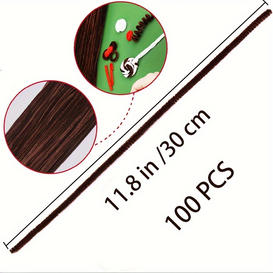 100 Pcs Coffee Pipe Cleaners,P - Art Craft For Kids ulasan dan harga
