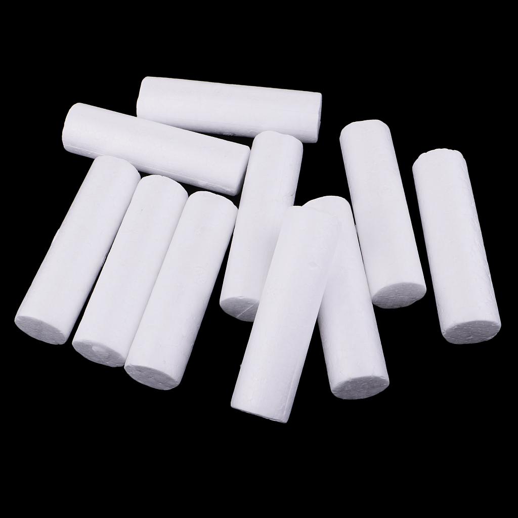 10 Pieces Blank White Cylinder - Art Craft For Kids ulasan dan harga