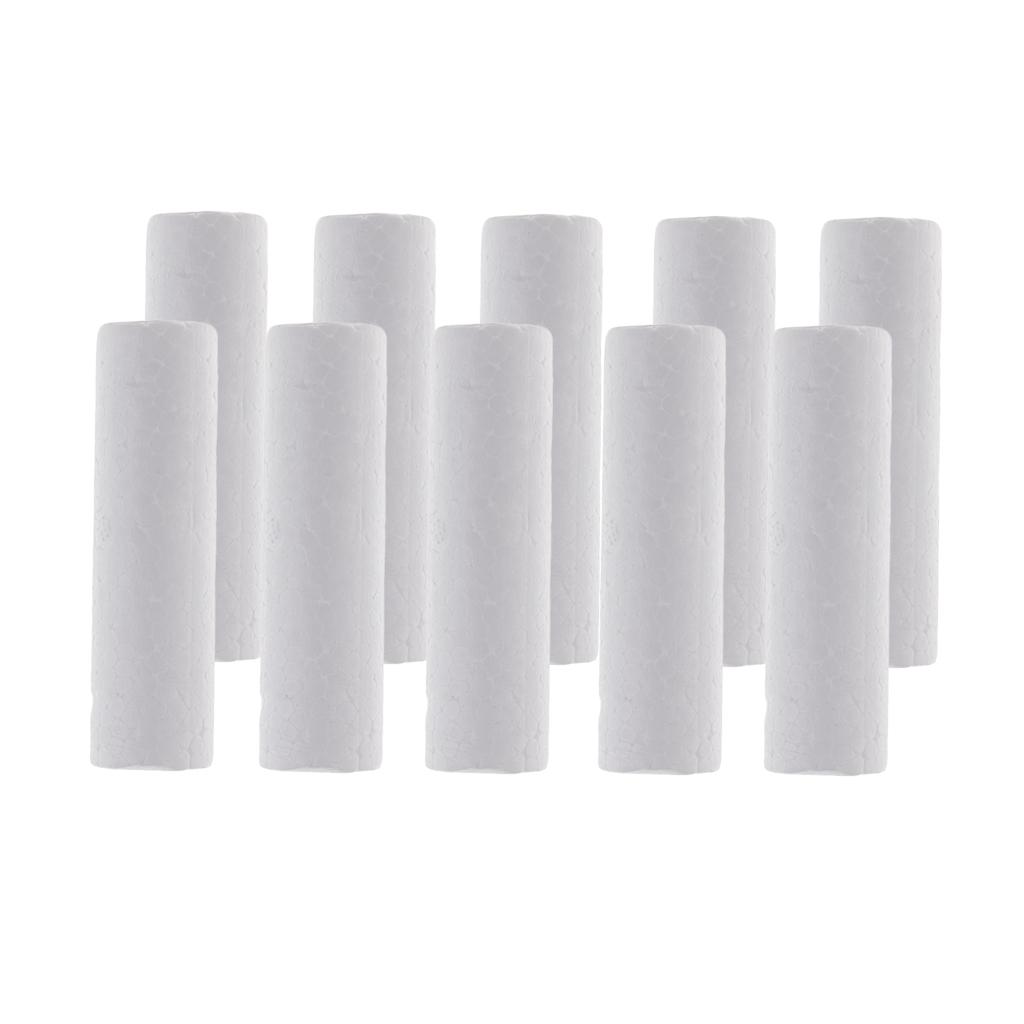 10 Pieces Blank White Cylinder - Art Craft For Kids ulasan dan harga