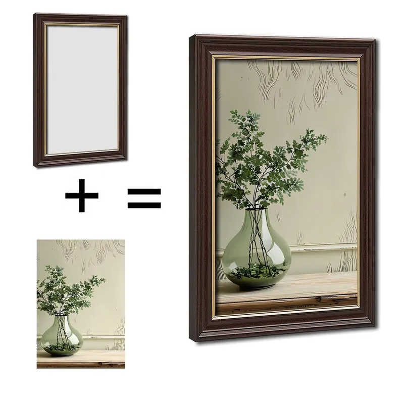 8x12 Wood Grain Gold Framed Pi - Art Craft Decoration Ideas ulasan dan harga