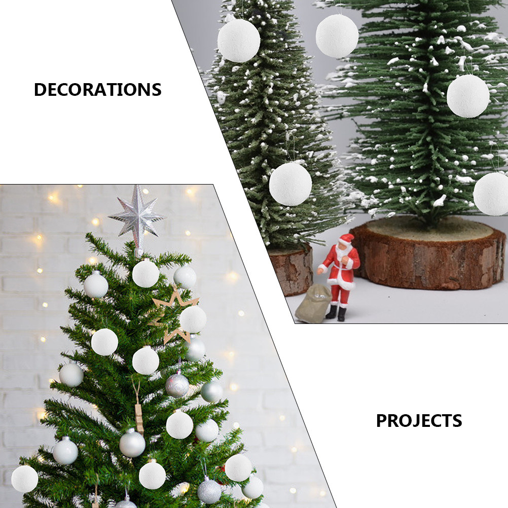 6Pcs White Xmas Set Dense Craf - Art And Craft For Xmas ulasan dan harga