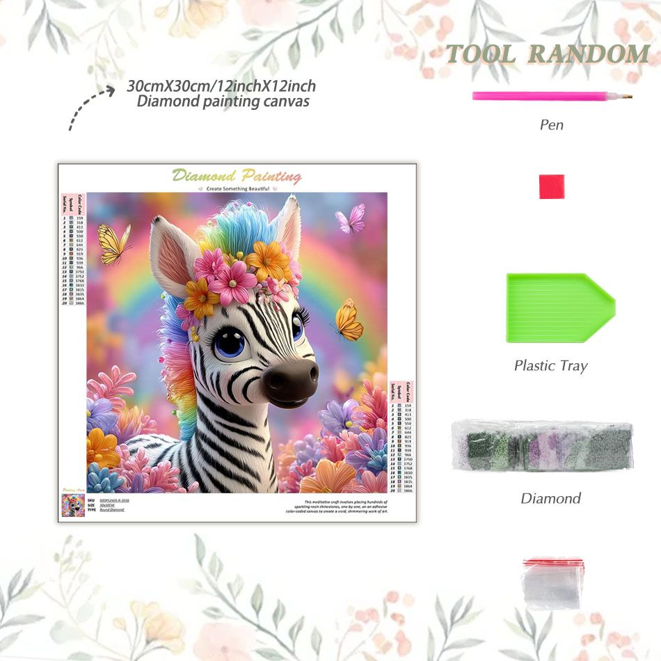 CHENISTORY Zebra 5d Diamond Pa - Art Craft Zebra ulasan dan harga