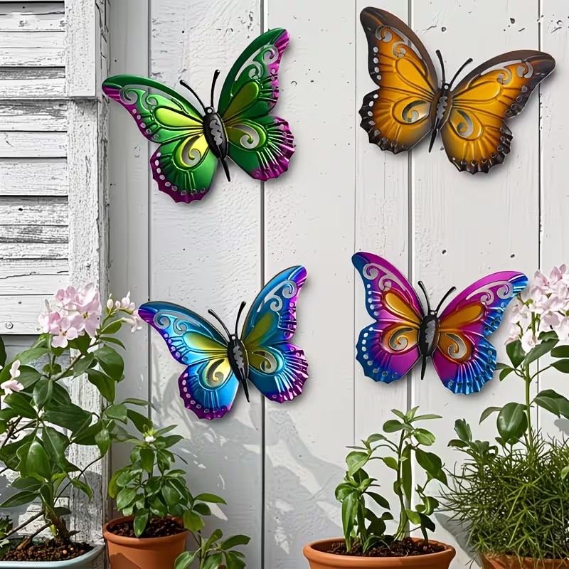 4pcs Colorful metal butterfly  - Art Craft Butterfly ulasan dan harga
