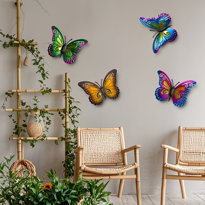 4pcs Colorful metal butterfly  - Art Craft Butterfly ulasan dan harga