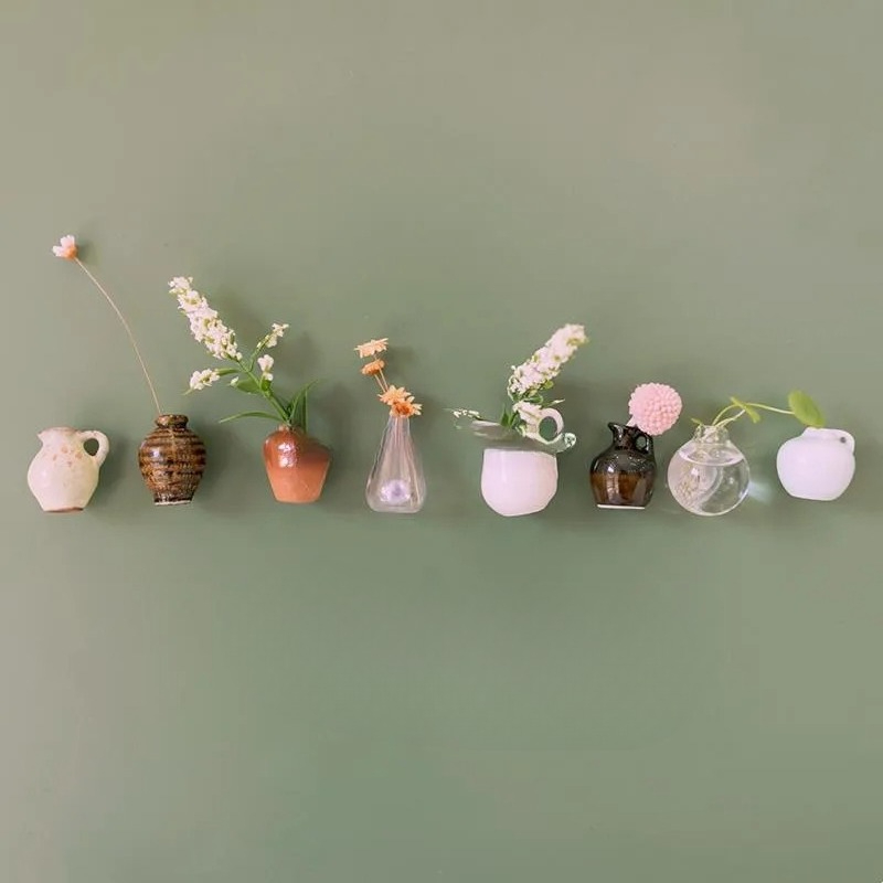 Creative Cute MINI Glass Vase  - Art Craft Magnet ulasan dan harga