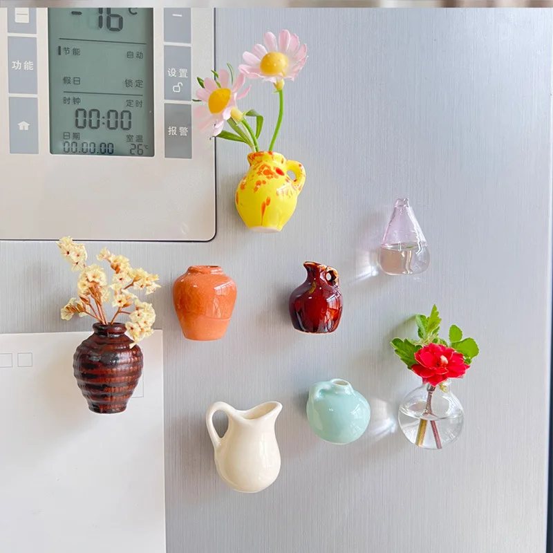 Creative Cute MINI Glass Vase  - Art Craft Magnet ulasan dan harga