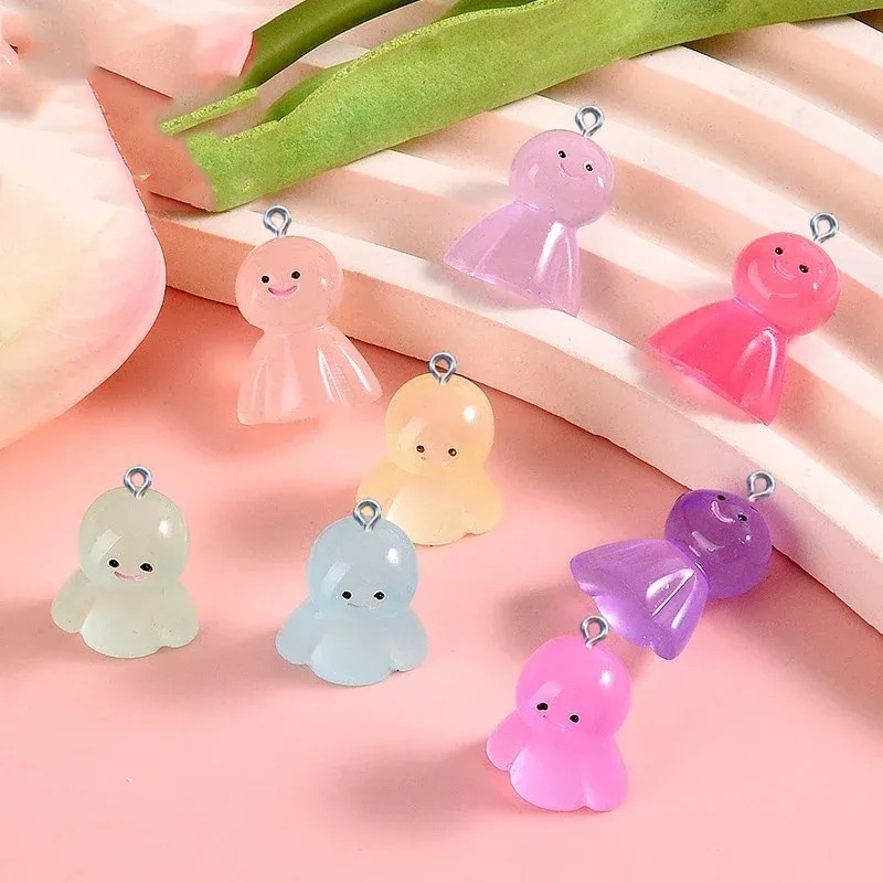 10Pcs Glow In Dark Cartoon Dol - Art Craft Resin ulasan dan harga