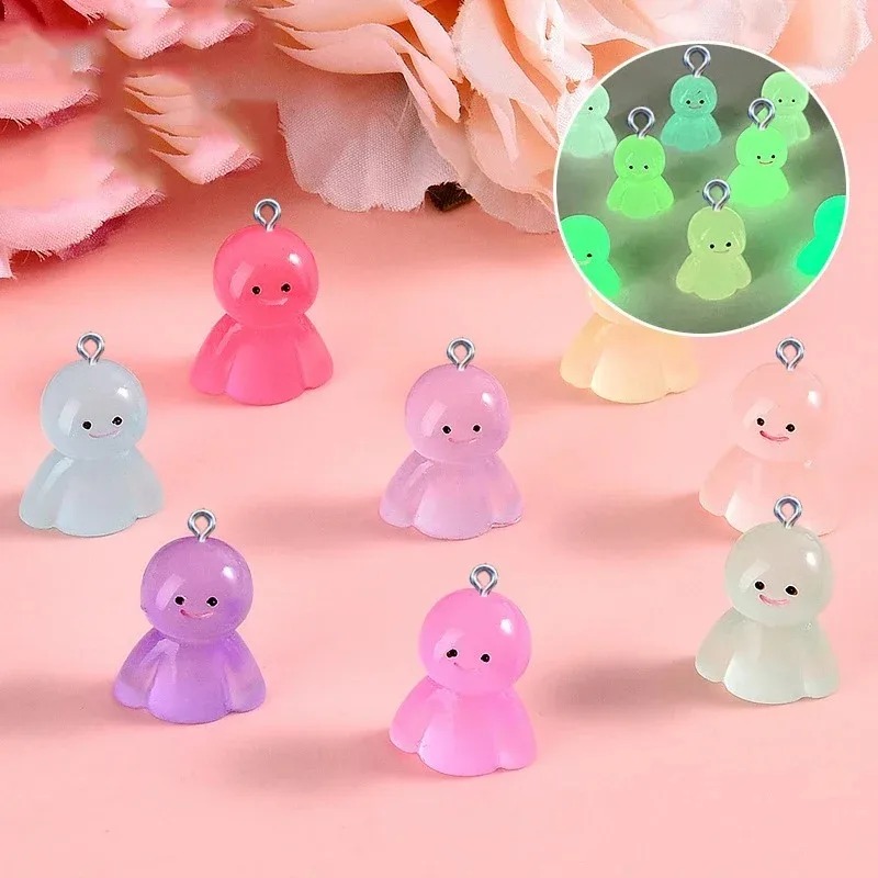 10Pcs Glow In Dark Cartoon Dol - Art Craft Resin ulasan dan harga