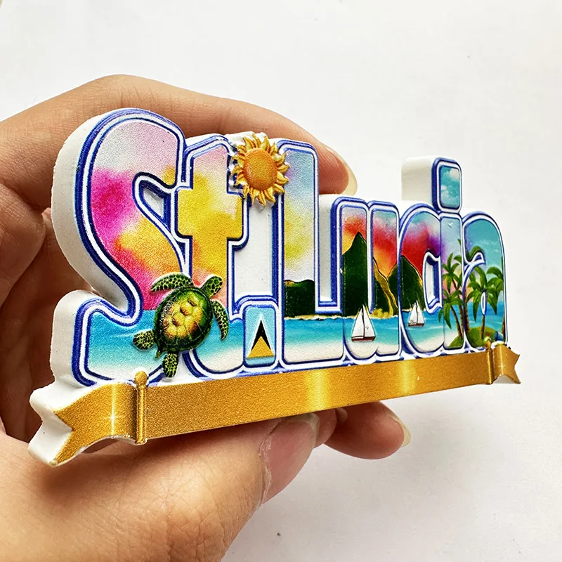 St. Lucia West Indies, Beach 3 - Art Craft Magnet ulasan dan harga