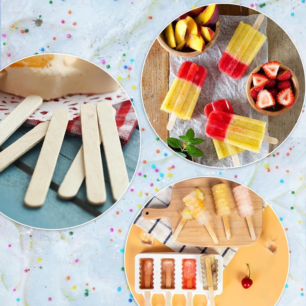 210 Pcs Natural Wood Ice Cream - Art Craft Ice Cream ulasan dan harga