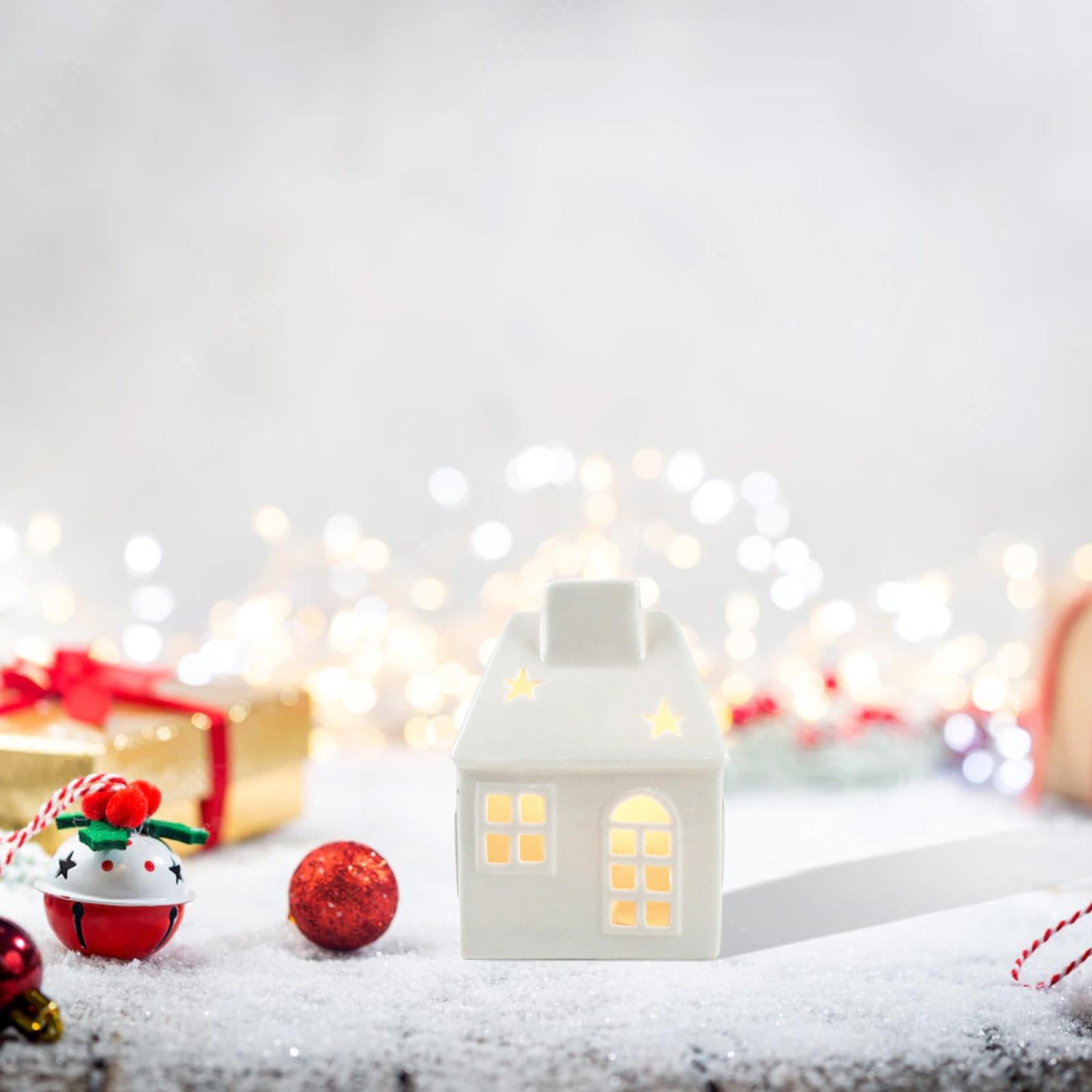 Ceramic Xmas House Bedroom Tab - Art And Craft For Xmas ulasan dan harga
