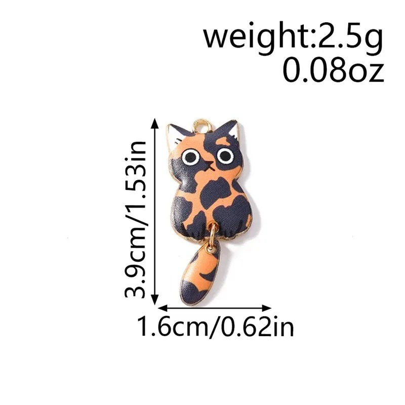 10Pcs 16×39mm Cute Cartoon Cat - Art Craft Resin ulasan dan harga