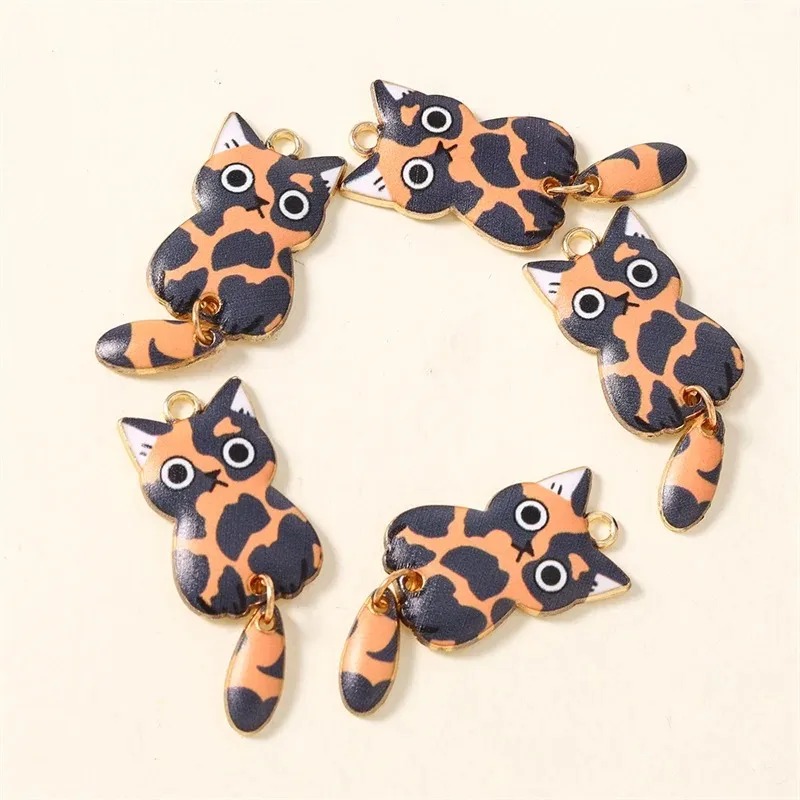 10Pcs 16×39mm Cute Cartoon Cat - Art Craft Resin ulasan dan harga