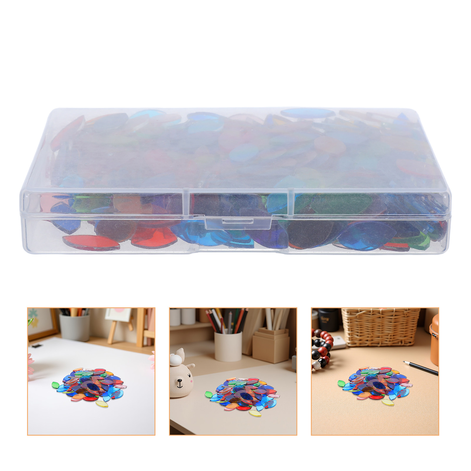 443Pcs Leaf Glass Mosaic Tiles - Art Craft Leaves ulasan dan harga