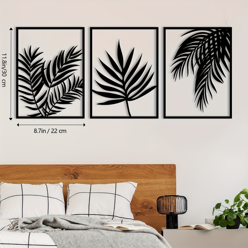CIFBUY Metal Wall Art Modern B - Art Craft Leaves ulasan dan harga