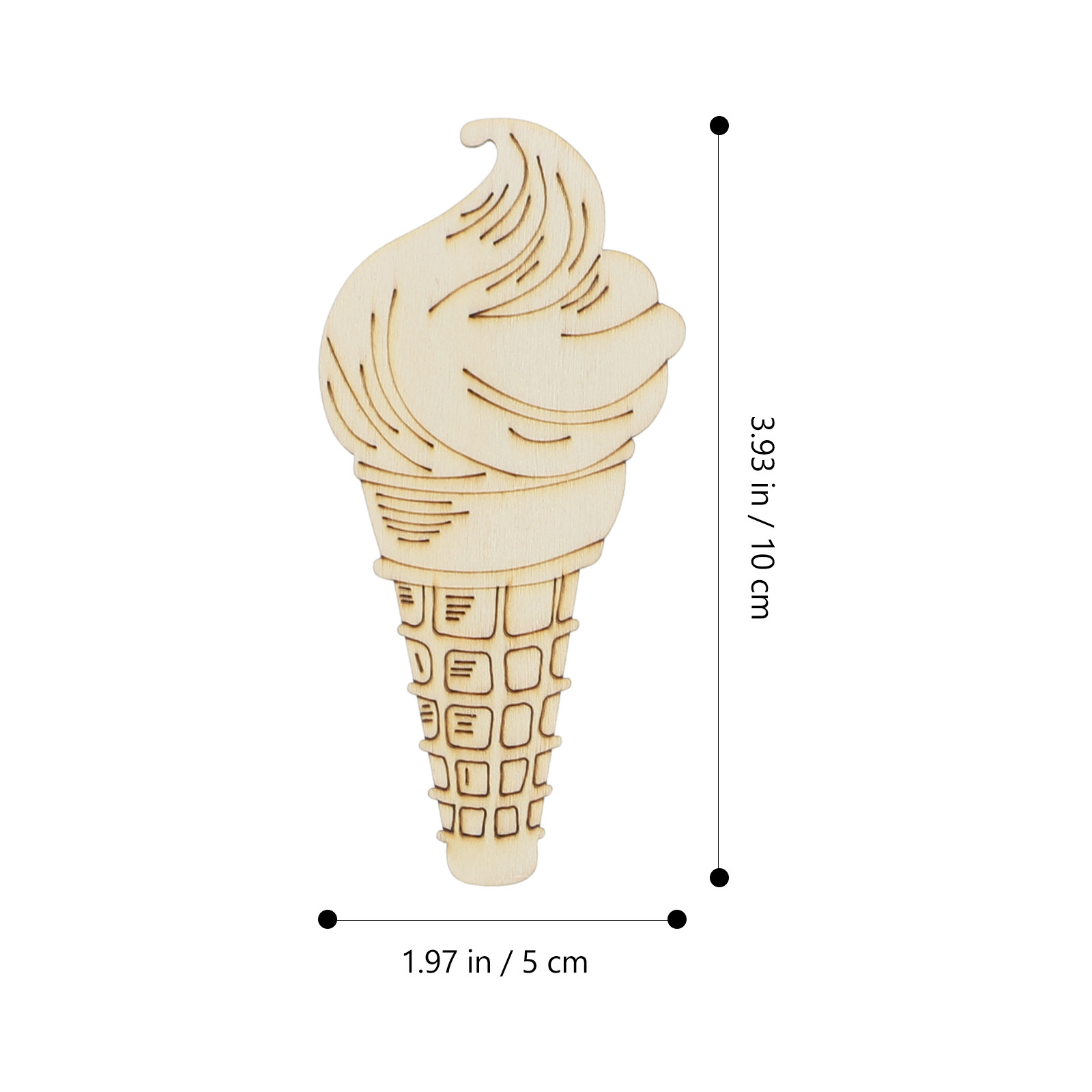 70Pcs Wooden Ice Cream Wooden  - Art Craft Ice Cream ulasan dan harga