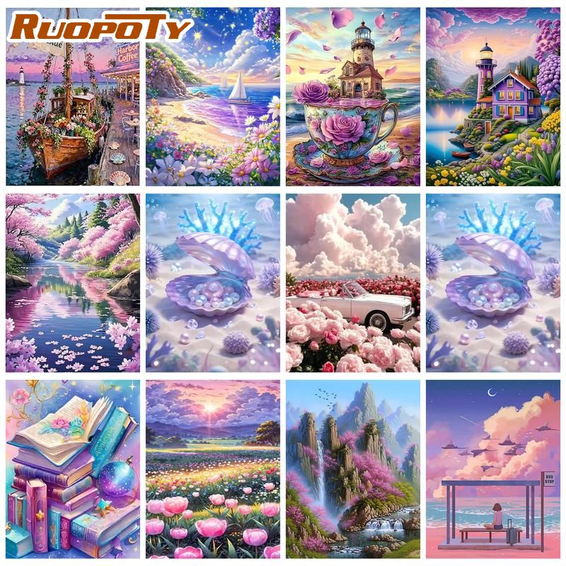 RUOPOTY Port Painting By Numbe - Art Craft Decoration Ideas ulasan dan harga