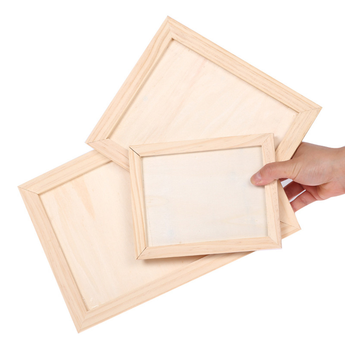2Pcs Blank Wooden Painting Fra - Art Craft For Kids ulasan dan harga