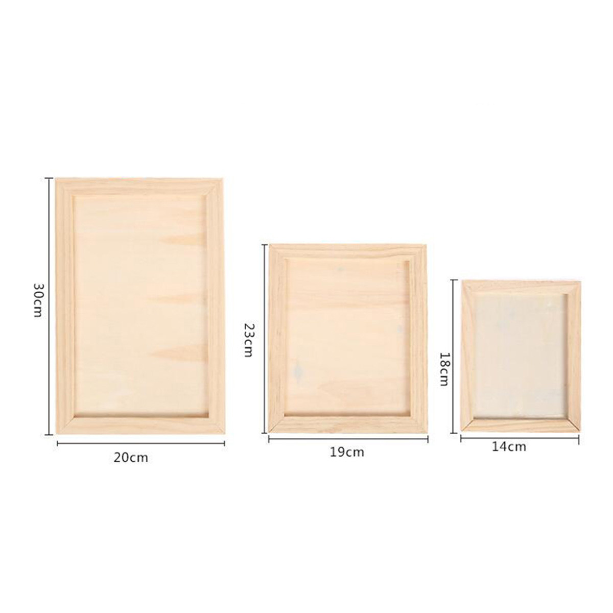 2Pcs Blank Wooden Painting Fra - Art Craft For Kids ulasan dan harga