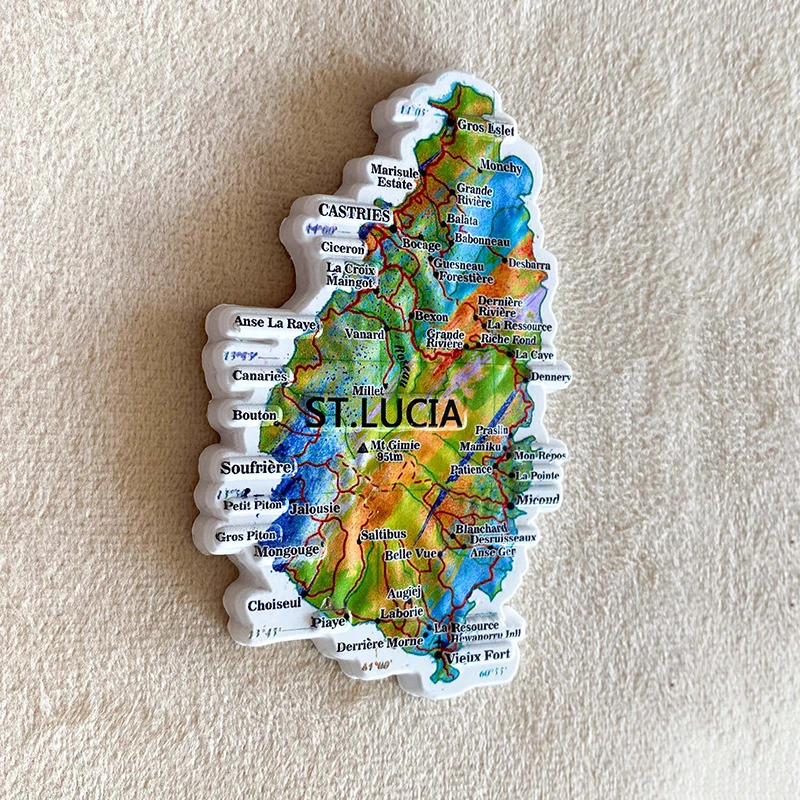 1pc, Saint Lucia travel Souven - Art Craft Magnet ulasan dan harga