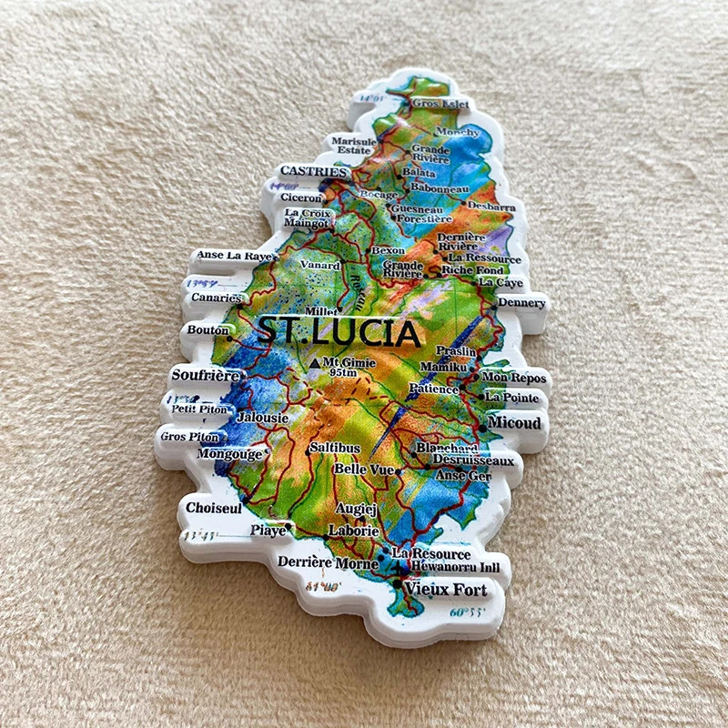 1pc, Saint Lucia travel Souven - Art Craft Magnet ulasan dan harga