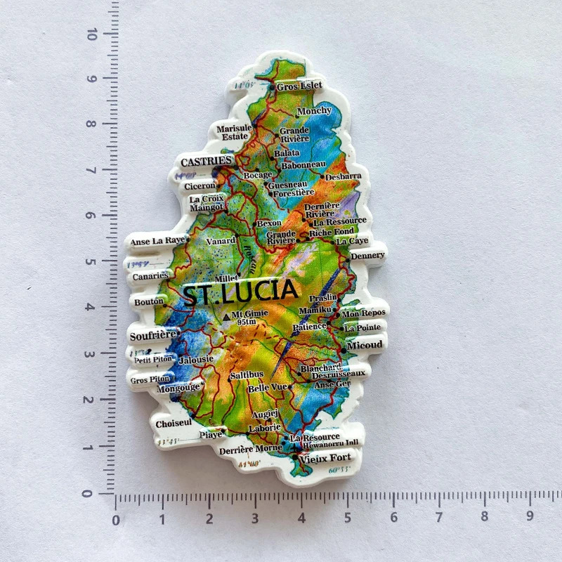 1pc, Saint Lucia travel Souven - Art Craft Magnet ulasan dan harga