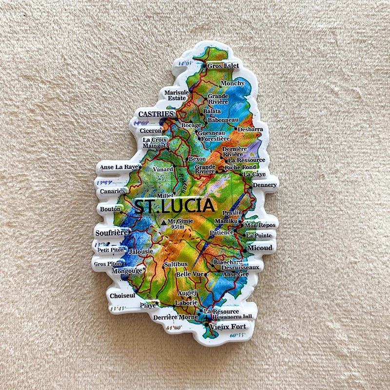1pc, Saint Lucia travel Souven - Art Craft Magnet ulasan dan harga